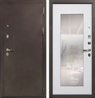 Входная дверь Лекс 5А Цезарь с Зеркалом Ясень белый (панель №37)