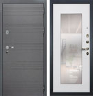 Входная дверь Лекс Легион 3К с зеркалом Софт графит Ясень белый (панель №37)