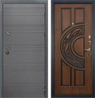 Входная дверь Лекс Сенатор 3К Софт графит Голден патина черная (панель №27)