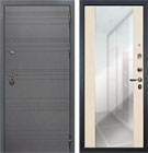 Входная дверь Лекс Сенатор 3К Софт графит Стиль с зеркалом Дуб беленый (панель №45)