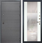 Входная дверь Лекс Сенатор 3К Софт графит Стиль с зеркалом Ясень белый (панель №61)