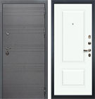 Входная дверь Лекс Сенатор 3К Софт графит Вероника-1 Эмаль белая (панель №55)